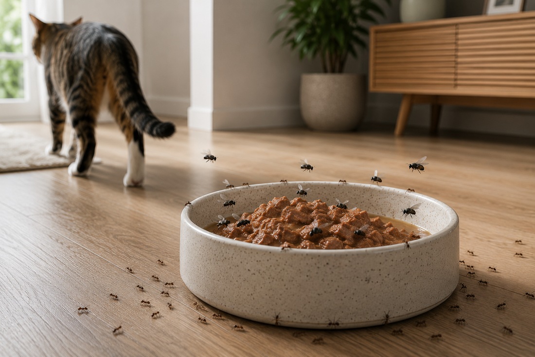 Pourquoi laisser la nourriture de son animal à l'air libre peut devenir un problème ?